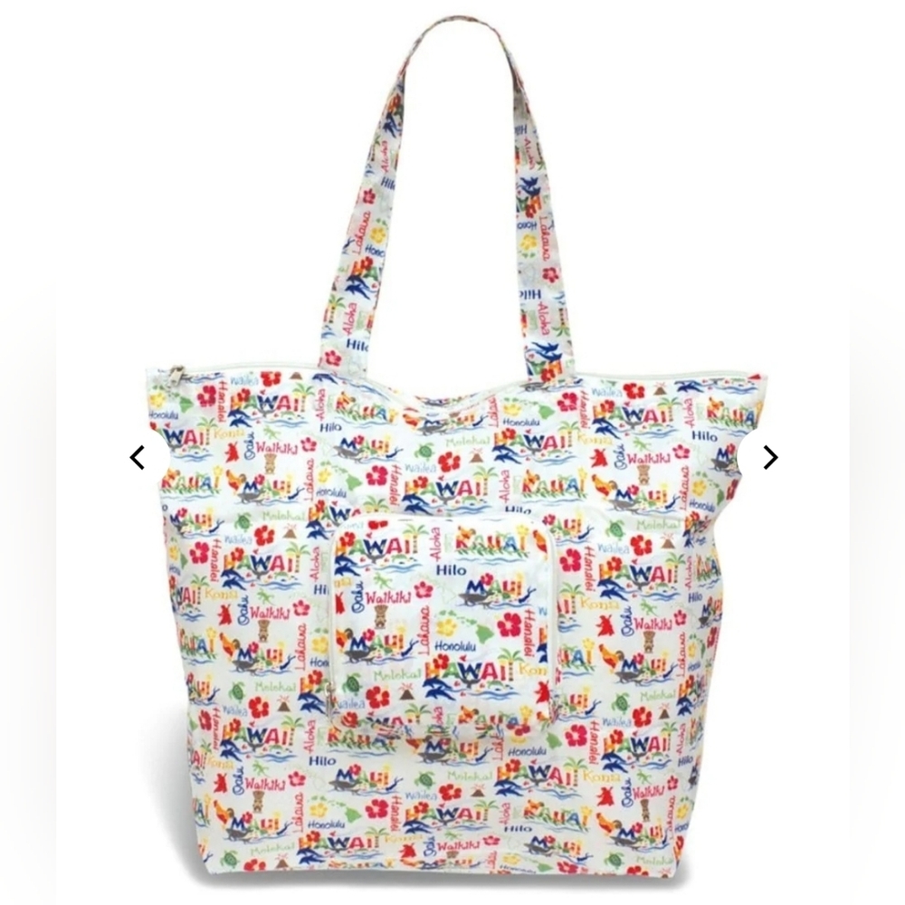Island Heritage 2014 Hawaiian Adventure Foldable Tote 20"X15.25"X6.25" - Picture 2 of 5